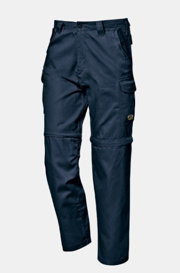 Pantalone SiIR REPORTER poliestere/cotone blu con zip al ginocchio